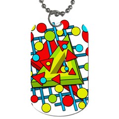 Crazy Geometric Art Dog Tag (one Side)