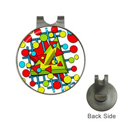 Crazy geometric art Hat Clips with Golf Markers