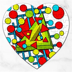 Crazy geometric art Jigsaw Puzzle (Heart)