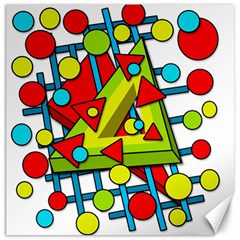 Crazy geometric art Canvas 12  x 12  