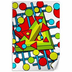 Crazy Geometric Art Canvas 12  X 18  