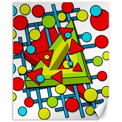 Crazy geometric art Canvas 16  x 20  