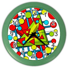 Crazy Geometric Art Color Wall Clocks