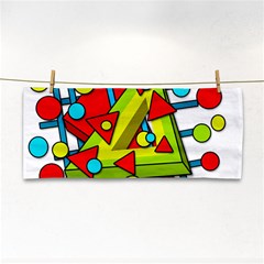 Crazy Geometric Art Hand Towel by Valentinaart