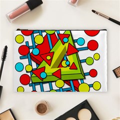 Crazy Geometric Art Cosmetic Bag (large) 