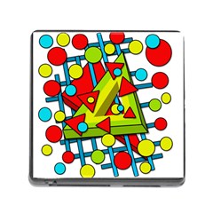 Crazy geometric art Memory Card Reader (Square)