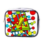 Crazy geometric art Mini Toiletries Bags Front