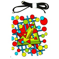 Crazy geometric art Shoulder Sling Bags