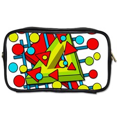 Crazy Geometric Art Toiletries Bags by Valentinaart