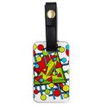 Crazy geometric art Luggage Tags (One Side)  Front