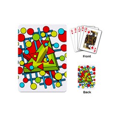 Crazy Geometric Art Playing Cards (mini)  by Valentinaart