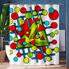 Crazy geometric art Shower Curtain 60  x 72  (Medium) 