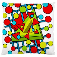 Crazy geometric art Large Cushion Case (One Side)