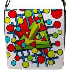 Crazy geometric art Flap Messenger Bag (S)