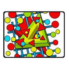 Crazy Geometric Art Double Sided Fleece Blanket (small) 