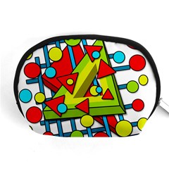 Crazy Geometric Art Accessory Pouches (medium)  by Valentinaart