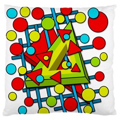 Crazy geometric art Large Flano Cushion Case (Two Sides)