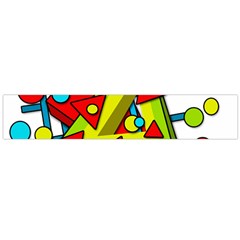 Crazy geometric art Flano Scarf (Large)