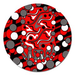 Red Mess Magnet 5  (round)