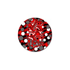 Red Mess Golf Ball Marker