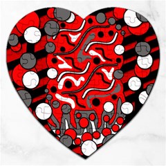 Red Mess Jigsaw Puzzle (heart) by Valentinaart