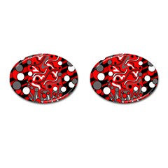 Red Mess Cufflinks (oval)