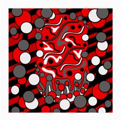 Red Mess Medium Glasses Cloth (2-side) by Valentinaart