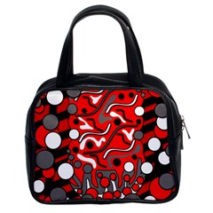 Red Mess Classic Handbags (2 Sides) by Valentinaart