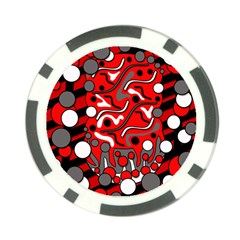 Red Mess Poker Chip Card Guards (10 Pack)  by Valentinaart