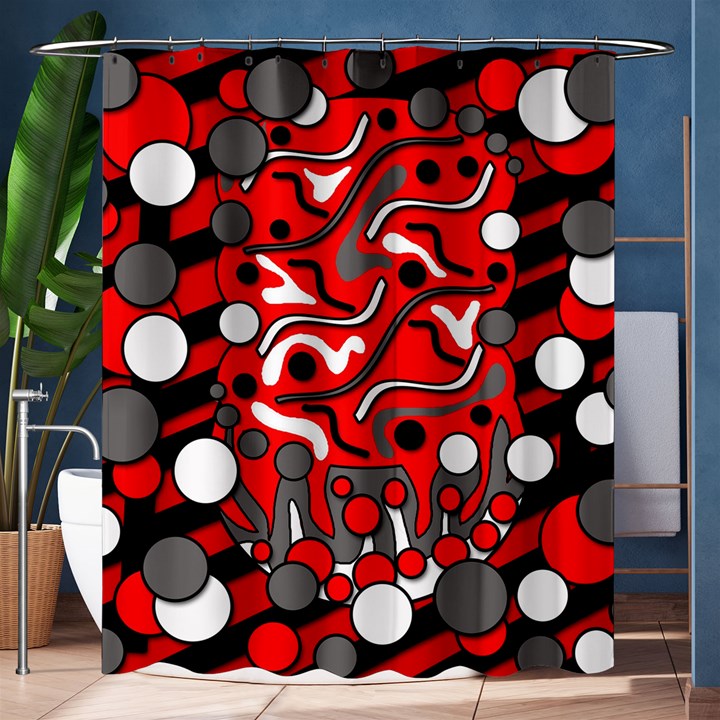 Red mess Shower Curtain 60  x 72  (Medium) 