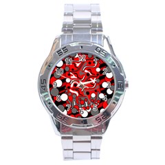 Red Mess Stainless Steel Analogue Watch