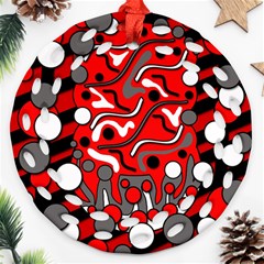 Red Mess Ornament (round Filigree) 