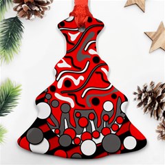 Red Mess Ornament (christmas Tree) by Valentinaart