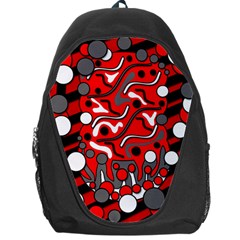 Red Mess Backpack Bag by Valentinaart