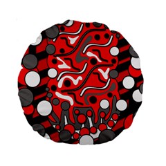 Red Mess Standard 15  Premium Round Cushions