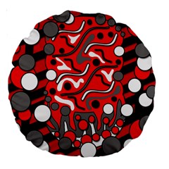 Red Mess Large 18  Premium Round Cushions