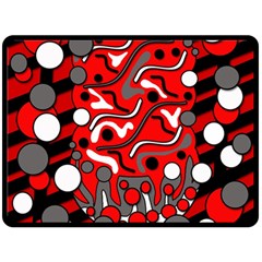 Red Mess Double Sided Fleece Blanket (large) 