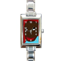 Happy Boy Rectangle Italian Charm Watch by Valentinaart