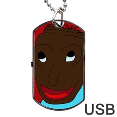 Happy boy Dog Tag USB Flash (One Side)