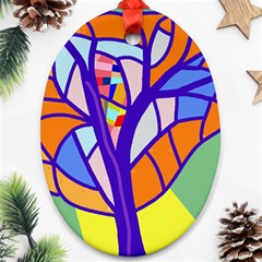 Decorative Tree 4 Ornament (oval) 