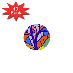 Decorative Tree 4 1  Mini Buttons (10 Pack) 