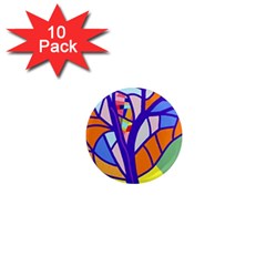 Decorative Tree 4 1  Mini Magnet (10 Pack) 