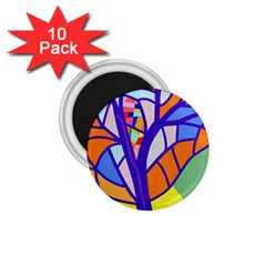 Decorative Tree 4 1 75  Magnets (10 Pack) 