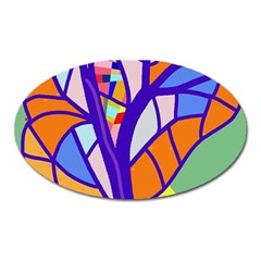 Decorative Tree 4 Oval Magnet