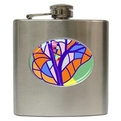 Decorative Tree 4 Hip Flask (6 Oz)