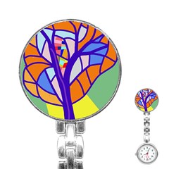 Decorative Tree 4 Stainless Steel Nurses Watch