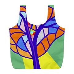 Decorative Tree 4 Full Print Recycle Bags (l) 