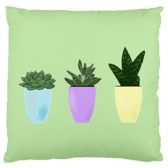 Succulents Large Cushion Case (one Side)