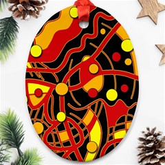 Orange Floating Ornament (oval) 