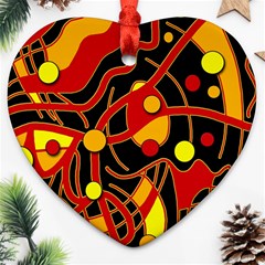 Orange Floating Ornament (heart) 